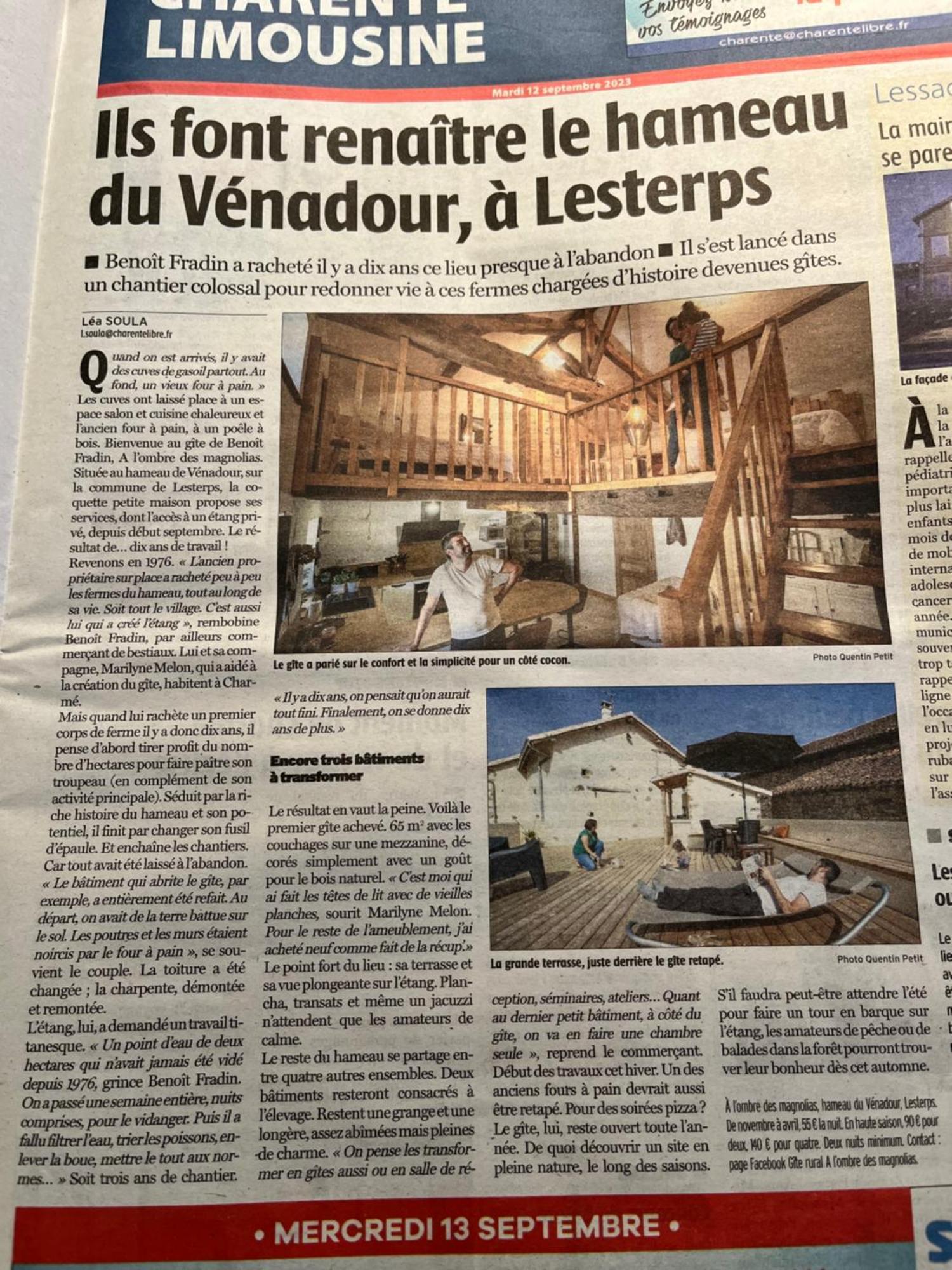 Gite A L'Ombre Des Magnolias Lesterps Zewnętrze zdjęcie